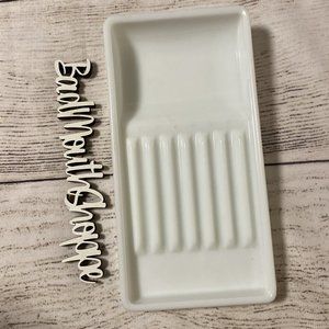 Vintage Antique Milk Glass Dentist Cabinet Tray G